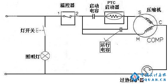 压缩机的启动方式及原理电路图接线图